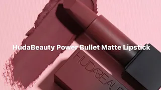 @Hudabeauty Power Bullet Matte Lipstick swatches || Makeup Critiques