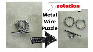 Two Rings and Alpha Metal wire Puzzle Solution | 5 of 16