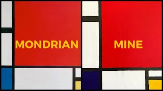 I Recreated Composition with Red, Blue, and Yellow by Piet Mondrian // ASMR acrylic & painters tape