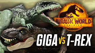 Giganotosaurus VS T-Rex — Jurassic World Dominion Super Colossal Toy Showdown / collectjurassic.com