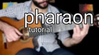 تعليم معزوفة فرعون على الجيتار بطريقة بسيطة وسهلة جدا | pharaon - guitar - tutorial