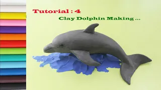 How to Make Clay Dolphin | Clay Dolphin Sculpture Making #anbushandwork