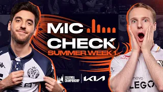 Winions and Dr Carzzy | Kia Mic Check | 2023 LEC Summer Week 1