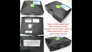 FOR PARTS/REPAIR Microsoft Original Xbox Video Game Console  When Powered On Says" REQUIRES SERVICE"
