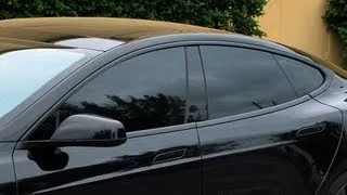 Tesla Model S Black Out Window Trim with Plasti Dip