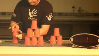 Cup Stacking - Super-Slow-Motion - 250 fps