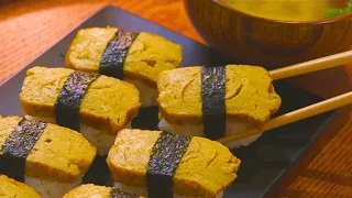 Homemade Egg Sushi and Miso Soup| Sweet Castella Flavor