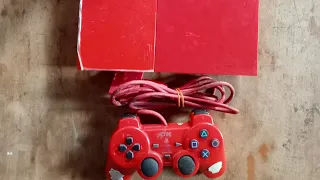 REJEKI NOMPLOK DAPET PLAYSTATION 2 SLIM LIMITED EDITION WARNA MERAH STIK 4