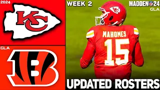 Bengals vs. Chiefs | Week 2 | 2024 - 2025 Updated Rosters | Madden 24 PS5 Simulation