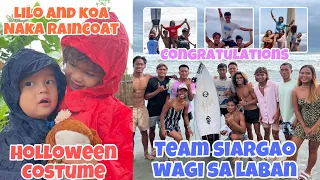 KAKAIBANG HOLLOWEEN COSTUME NI LILO AT KOA AT TEAM SIARGAO UUWING MASAYA CHAMPION SA LABAN