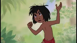 The Jungle Book (1967) Bagheera gets bite his pants / Mowgli meets Baloo scene