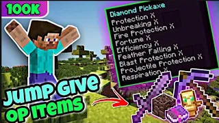 Minecraft But Jumping Drops Op Item | How To Download Jump Give Op Item In Minecraft Pe | Faltu Boy