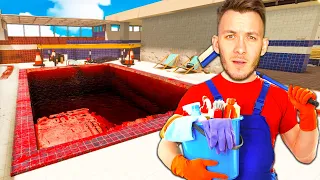 UKLÍZÍM MÍSTO ČINU! 🩸| Pool Cleaning Simulator