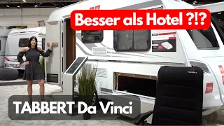 HOTEL AUF NUR 3.9m! Wohnwagen Tabbert Da Vinci 390 QD 2023. Caravan Salon Düsseldorf