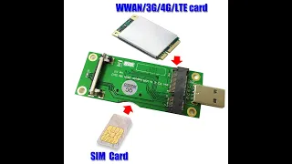 Адаптер переходник Mini PCI E на USB со слотом под SIM