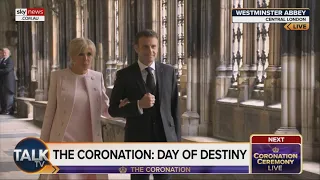 French President Macron arrives for King Charles III's coronation