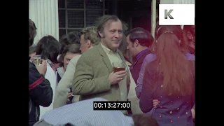 1970s London, People Drinking Outside the Pub, Street Scenes, HD from 35mm
