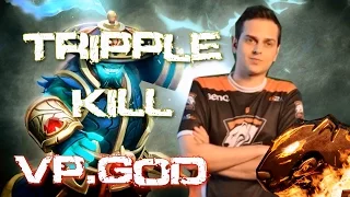 Tripple kill by VP.God! Virtus.Pro vs Team Secret Game 3 The International 2015