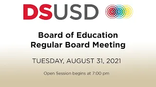 Regular Board Meeting of August 31, 2021