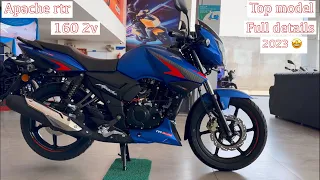 apache rtr 160 matte blue | Apache rtr 160 2v top variant