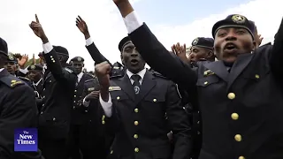 Newly commissioned police cadets in high morale