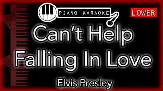 Can't Help Falling (In Love) (LOWER-2) - Elvis Presley / Haley Reinhart - Piano Karaoke Instrumental