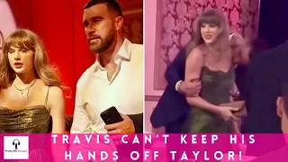 Travis Kelce Sweetly Kisses Taylor Swift’s Shoulder At Patrick Mahomes’ Charity Event In Vegas.