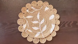 Handmade Jute Table Mat Tutorial | Jute Craft | Home decor