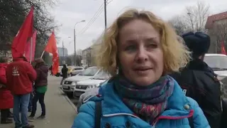 Пикет в поддержку роддома №10 в районе Зюзино 30 марта 2019 г.