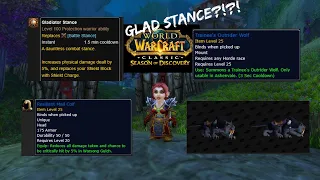 New Season of Discovery PvP News and Info!! Glad Stance Warrior?! + My Class Choice
