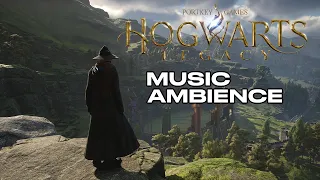 Hogwarts Legacy: Quidditch Pitch View | Music and Rain Ambient (1 Hour)