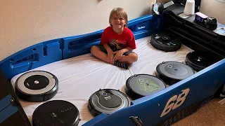 How well can 7 Robot Vacuums clean a Car Bed??