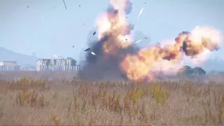 Russian Marines Blow Up Troop Supplies and Military War Equipment in Ukraine on the Border