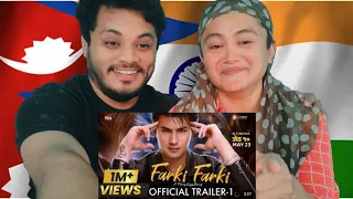 🇮🇳 Reaction On FARKI FARKI 🇳🇵Nepali Movie Official Trailer | ANMOL KC, JASSITA GURUNG