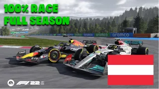 F1 22 Let`s get Lewis Hamilton his 8th Title - 100% Race - FULL SEASON - Austria (No Commentary)