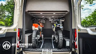 Wilderness Vans TransMoto Camper Van Conversion With Dirt Bike Garage