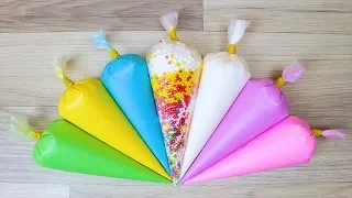 Making Crunchy Slime with Piping Bags #1