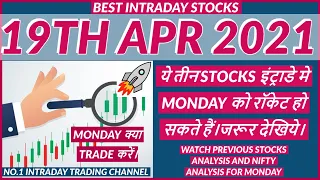 BEST INTRADAY STOCKS FOR 19 APRIL 2021 | INTRADAY TRADING SOLUTION | INTRADAY TRADING STRATEGY