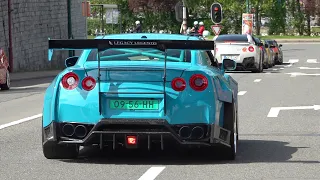 100+ Nissan GT-R R35 Accelerating! Varis GT-R, 2000HP GT-R, Skyline R34, iPE GTR, TopSecret GT-R