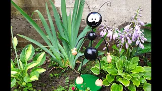 DIY GARDEN FIGURES / Crafts for a garden and a summer residence / Cement flower bed decor