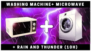 ★ 10 hours Washing machine + Microwave sound + Rain and Thunder sounds to find sleep or relax