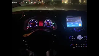 Night time driving infiniti FX35/QX70