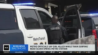 Teen girl killed in apparent 'train surfing' incident on D.C. Metro in Silver Spring