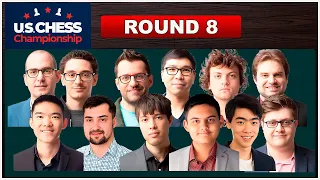 🔴 Round 8 | U.S. Championship 2023 | Caruana, Aronian, Niemann, So, Dominguez, Xiong, Shankland...