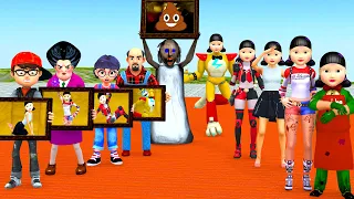 Scary Teacher 3D vs Squid Game Draw and Style Doll's Dress Nice Or Error 5 Times Challenge Nick Win