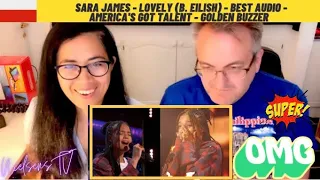 Sara James - Lovely (B. Eilish) - Best Audio - America's Got Talent - Golden Buzzer -🇩🇰REACTION😱