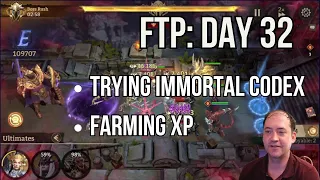 Watcher of Realms: FTP Day 32! Immortal Codex Conqueror stage 4-5, Farming XP