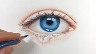 DRAWING AN EYE | Step By Step with Colored Pencils