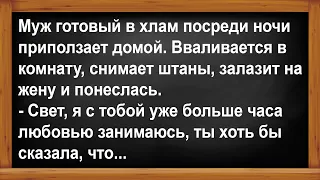 Муж посреди ночи ввалился пьяный в спальню к... Анекдоты! Юмор! Позитив!