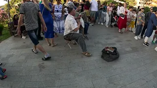 Georgian Street music in Tbilisi city - capital of Georgia